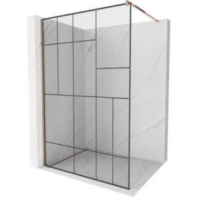 Ścianka prysznicowa Mexen Kioto czarny wzór 90x200 cm  800-090-101-60-78 1 szt.