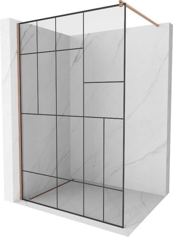 Ścianka prysznicowa Mexen Kioto czarny wzór 90x200 cm  800-090-101-65-78 1 szt.