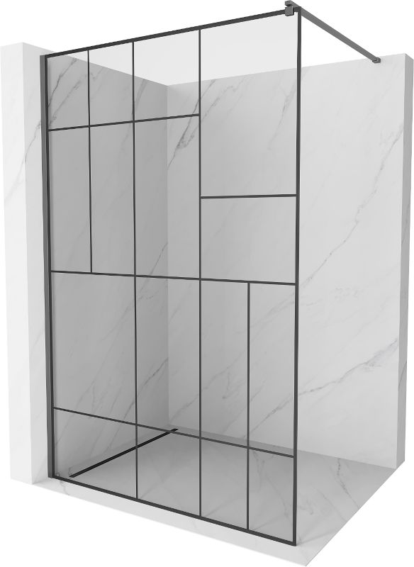 Ścianka prysznicowa Mexen Kioto czarny wzór 90x200 cm  800-090-101-95-781 szt.