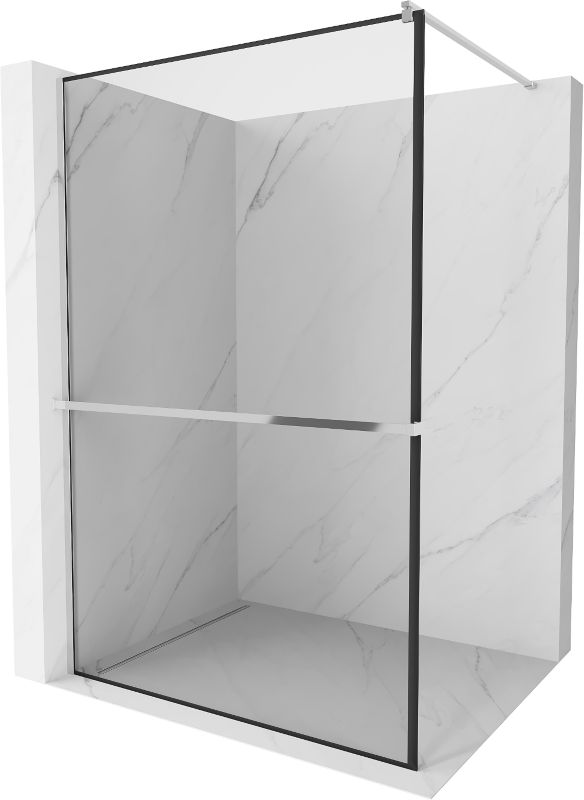 Ścianka prysznicowa Mexen Kioto+ czarny wzór 90x200 cm  800-090-121-01-70 1 szt.