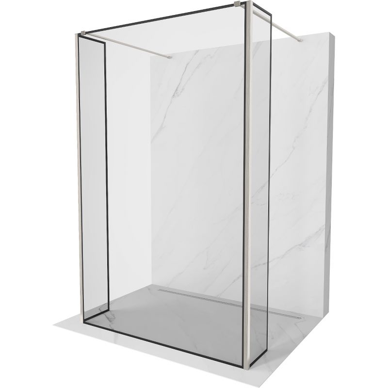 Ścianka prysznicowa Mexen Kioto czarny wzór 90x30x30 3 szt.