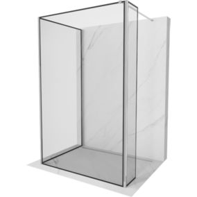 Ścianka prysznicowa Mexen Kioto czarny wzór 90x80x30 1 szt.