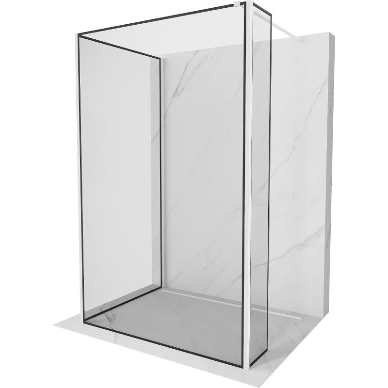 Ścianka prysznicowa Mexen Kioto czarny wzór 90x80x30 cm  800-090-080-221-20-70-030 1 szt.