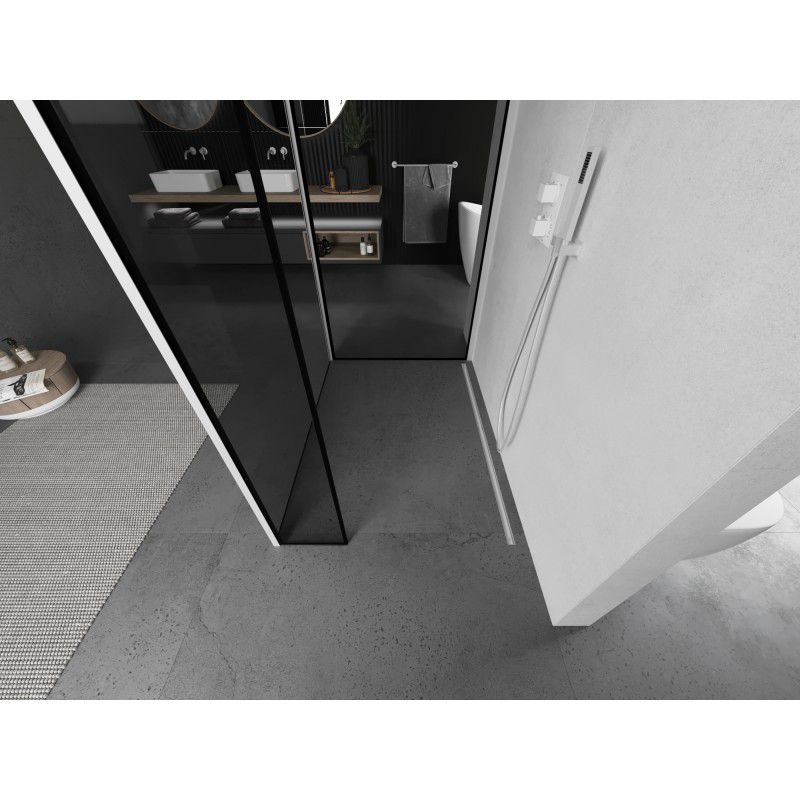 Ścianka prysznicowa Mexen Kioto czarny wzór 90x80x30 cm  800-090-080-221-20-70-030 1 szt.