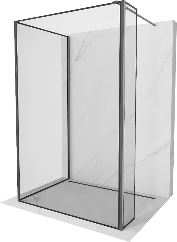 Ścianka prysznicowa Mexen Kioto czarny wzór 90x80x40 cm  800-090-080-221-66-70-040 1 szt.