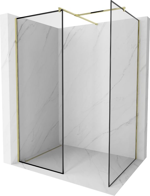 Ścianka prysznicowa Mexen Kioto czarny wzór 90x90 cm  800-090-202-50-70-0901 szt.