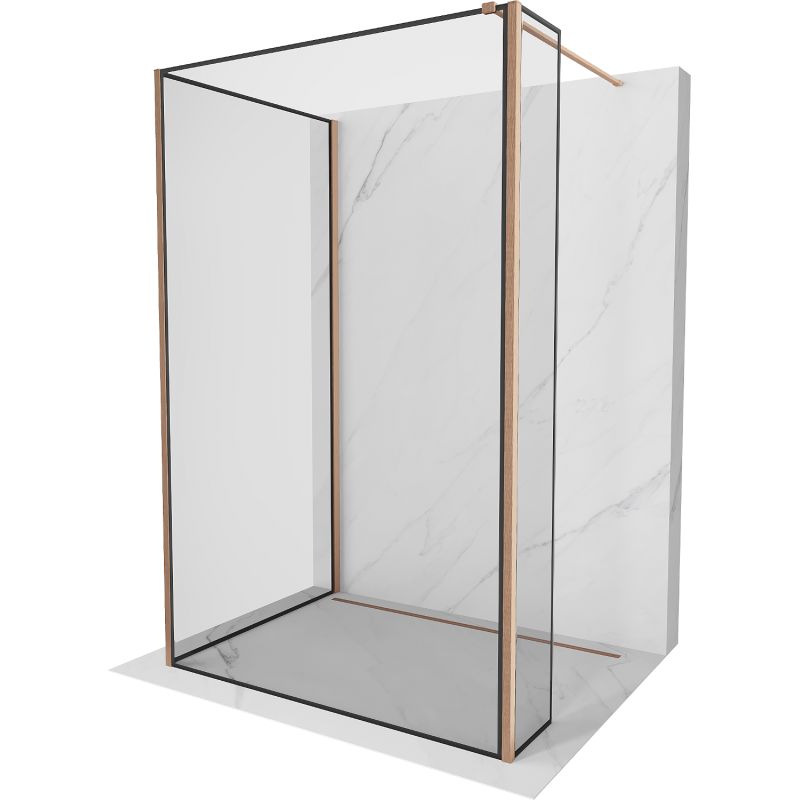 Ścianka prysznicowa Mexen Kioto czarny wzór 90x90x40 cm  800-090-090-221-65-70-040 1 szt.