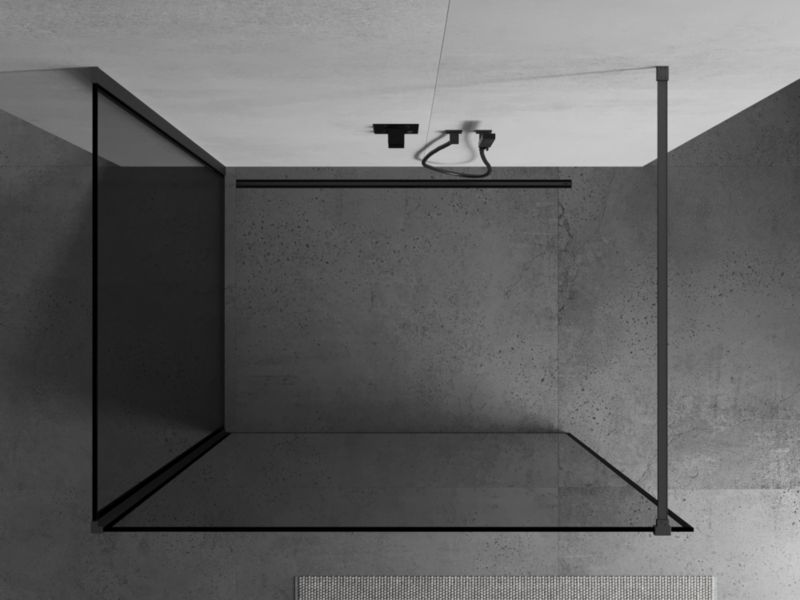 Ścianka prysznicowa Mexen Kioto czarny wzór gun metal 110 x 70 cm 1 szt.