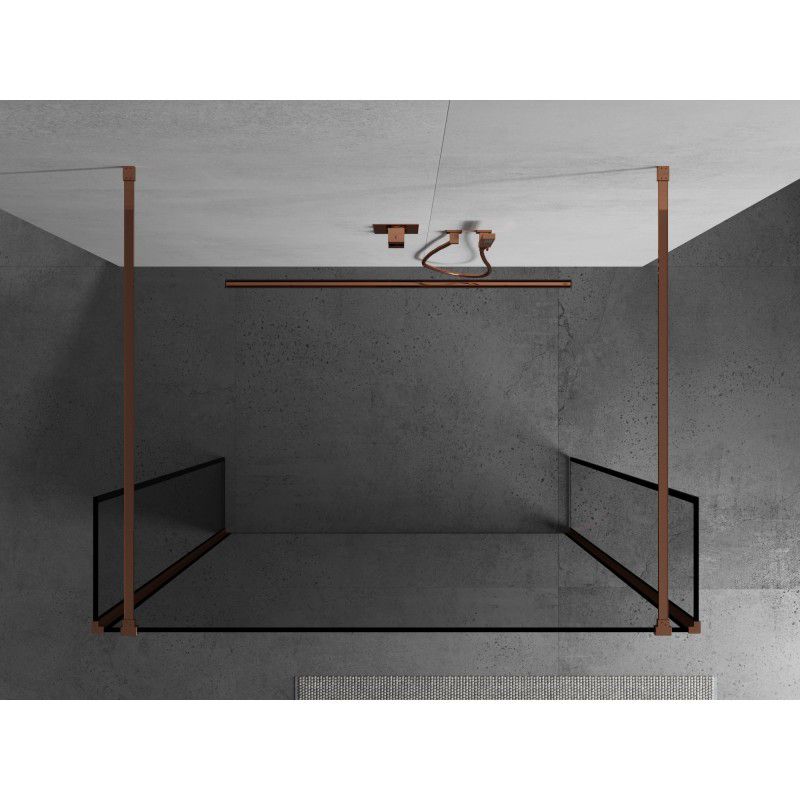 Ścianka prysznicowa Mexen Kioto czarny wzór różowe złoto 110x30x30 800-110-030-222-60-70-030 1 szt.