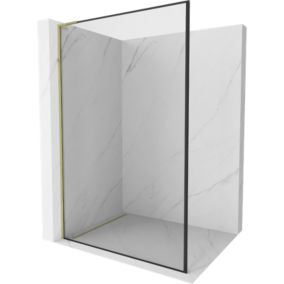 Ścianka prysznicowa Mexen Kioto czarny wzór/złoty 70x200 cm 800-070-103-50-70 1 szt.