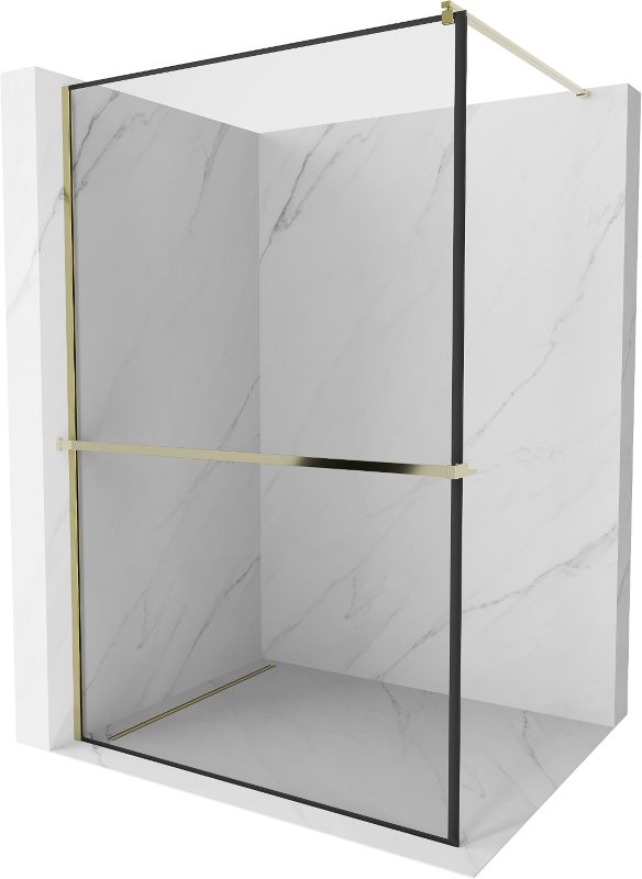 Ścianka prysznicowa Mexen Kioto+ czarny wzór złoty 70x200 cm 800-070-121-50-70 1 szt.