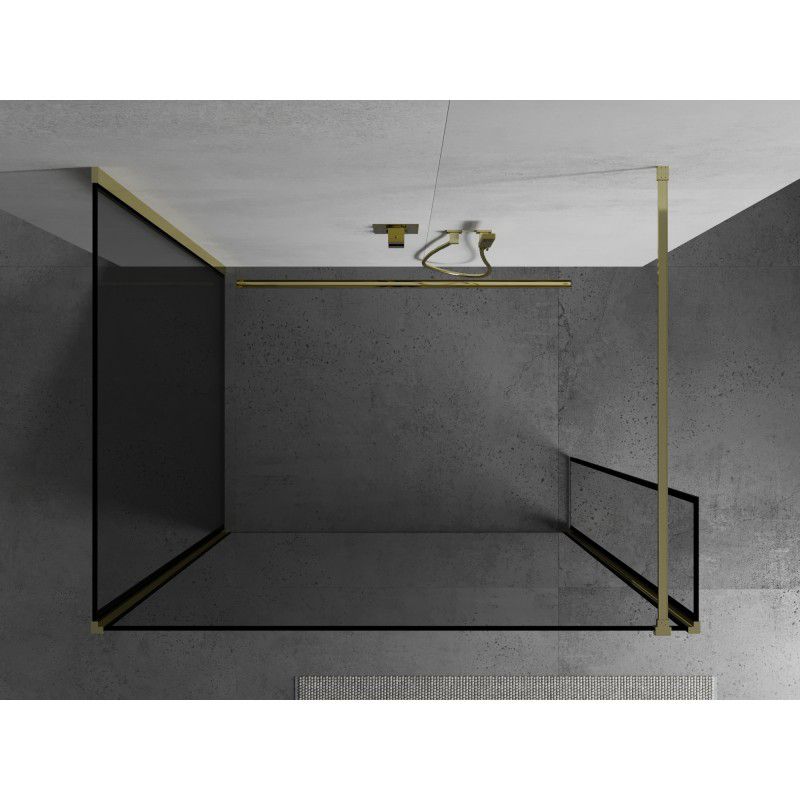 Ścianka prysznicowa Mexen Kioto czarny wzór/złoty 90x90x30 1 szt.