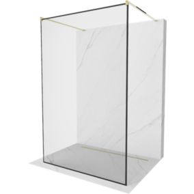 Ścianka prysznicowa Mexen Kioto czarny złoty 100 x 200 cm 1 szt.