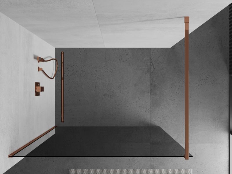 Ścianka prysznicowa Mexen Kioto grafit różowe złoto 70x200 cm 800-070-101-60-40 1 szt.