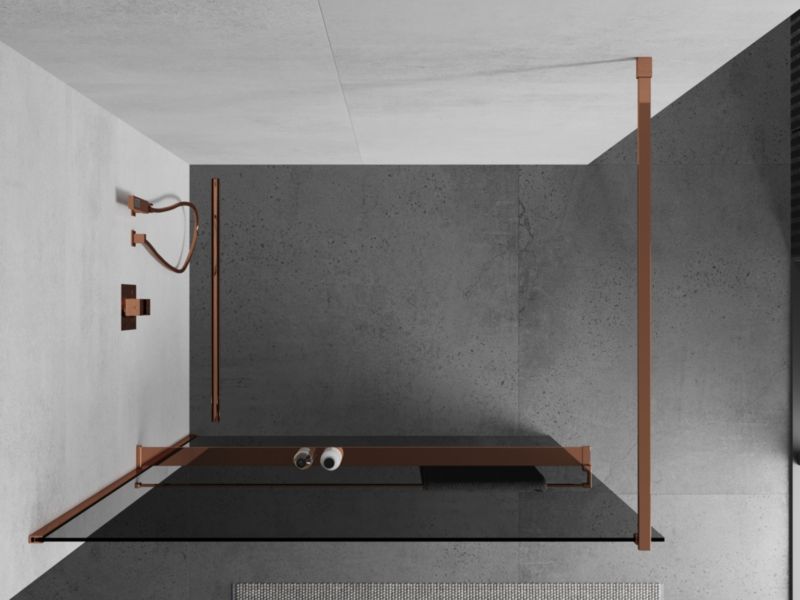 Ścianka prysznicowa Mexen Kioto+ grafit różowe złoto 80x200 cm 800-080-121-60-40 1 szt.