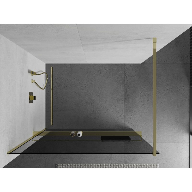 Ścianka prysznicowa Mexen Kioto+ grafit złoty 100x200 cm 1 szt.
