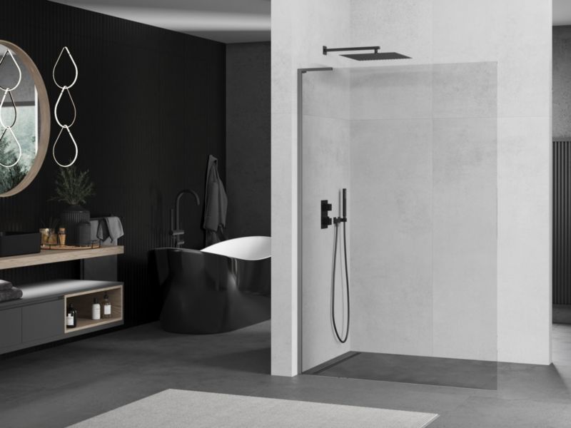 Ścianka prysznicowa Mexen Kioto gun metal 75x200 cm  800-075-103-95-001 szt.