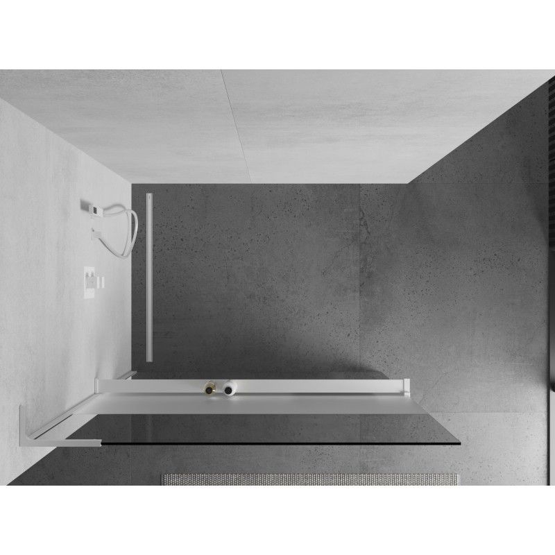 Ścianka prysznicowa Mexen Kioto+ L biała 70 x 200 cm 1 szt.