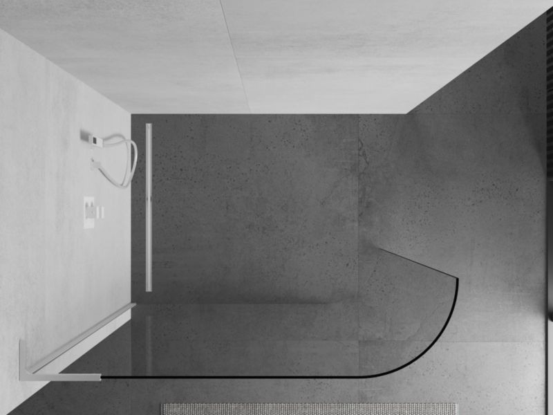 Ścianka prysznicowa Mexen Kioto L biała 90x200 cm  800-090-103-20-06 1 szt.
