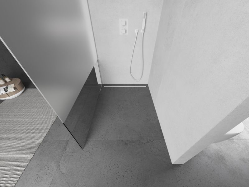 Ścianka prysznicowa Mexen Kioto L biały szron/transparent 90x200 1 szt.