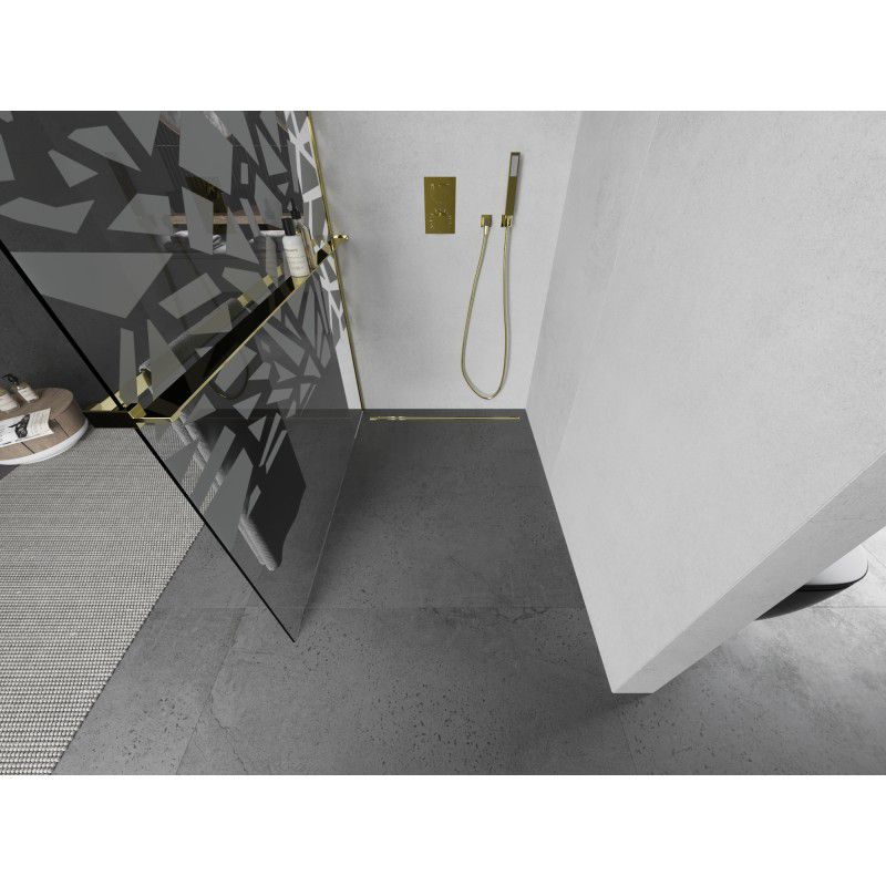 Ścianka prysznicowa Mexen Kioto+ L biały wzór 110x200 cm  800-110-123-50-85 1 szt.