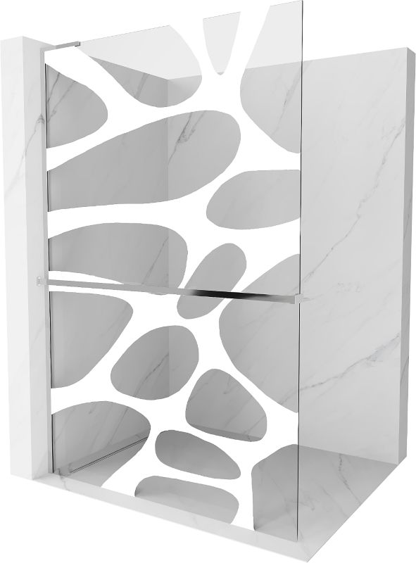 Ścianka prysznicowa Mexen Kioto+ L biały wzór 120 x 200 cm  800-120-123-01-97 1 szt.