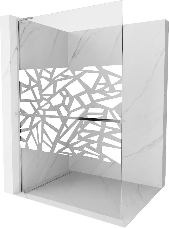 Ścianka prysznicowa Mexen Kioto+ L biały wzór 120x200 cm  800-120-123-01-85 1 szt.