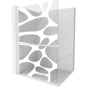 Ścianka prysznicowa Mexen Kioto+ L biały wzór 70 x 200 cm  800-070-123-20-97 1 szt.