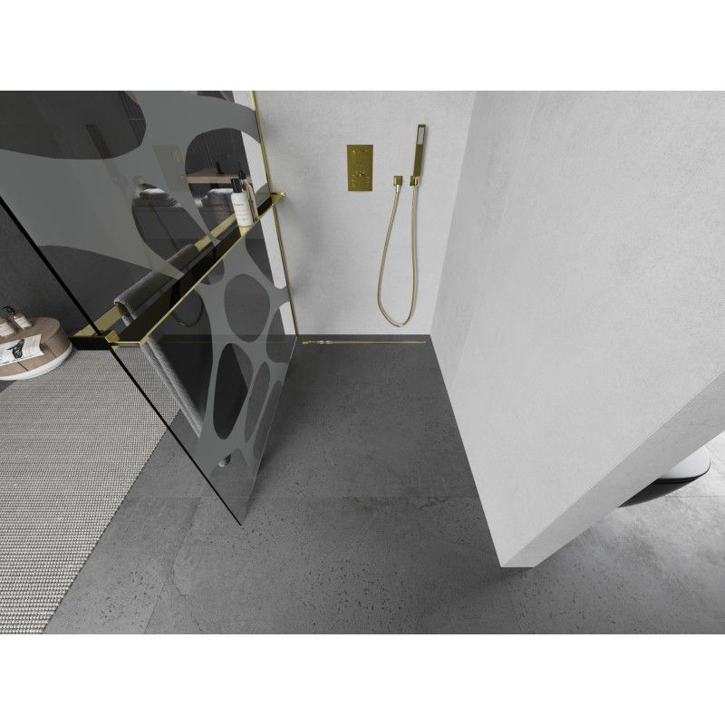 Ścianka prysznicowa Mexen Kioto+ L biały wzór 70 x 200 cm 800-070-123-50-97 1 szt.