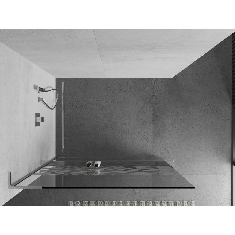 Ścianka prysznicowa Mexen Kioto+ L biały wzór 70x200 cm  800-070-123-01-85 1 szt.