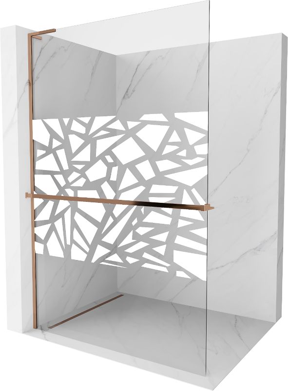 Ścianka prysznicowa Mexen Kioto+ L biały wzór 70x200 cm  800-070-123-60-851 szt.