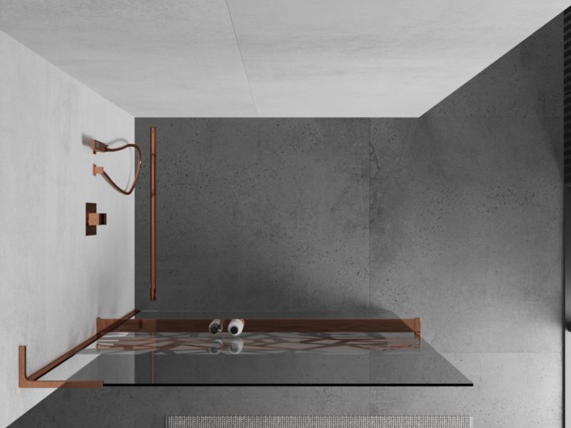 Ścianka prysznicowa Mexen Kioto+ L biały wzór 70x200 cm  800-070-123-60-851 szt.