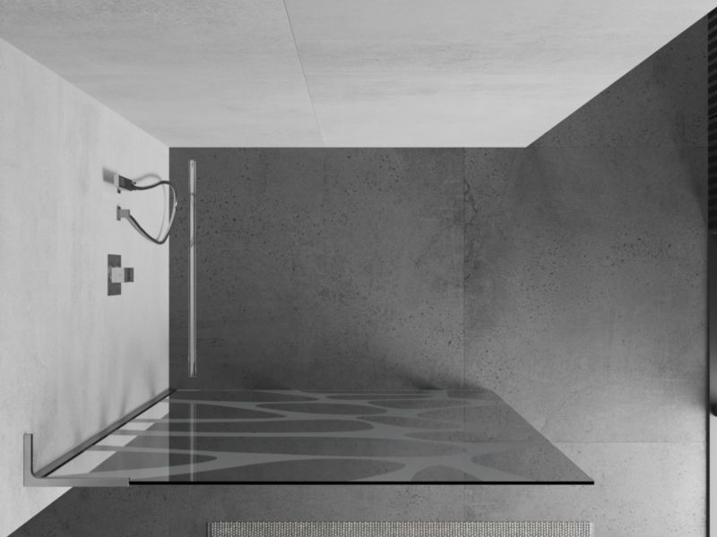 Ścianka prysznicowa Mexen Kioto L biały wzór 80x200 cm 1 szt.