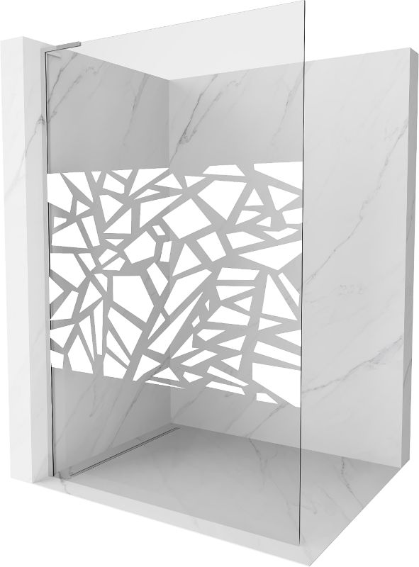 Ścianka prysznicowa Mexen Kioto L biały wzór 80x200 cm  800-080-103-01-85 1 szt.