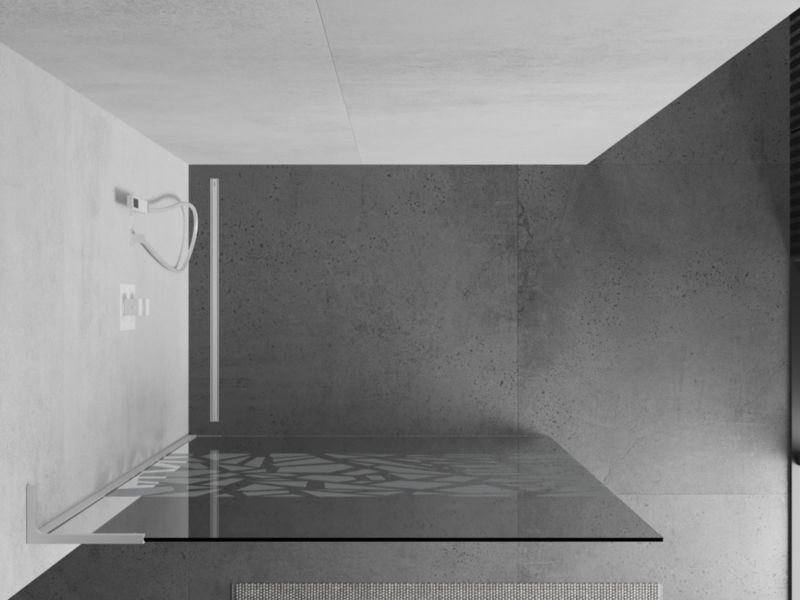 Ścianka prysznicowa Mexen Kioto L biały wzór 80x200 cm  800-080-103-20-85 1 szt.