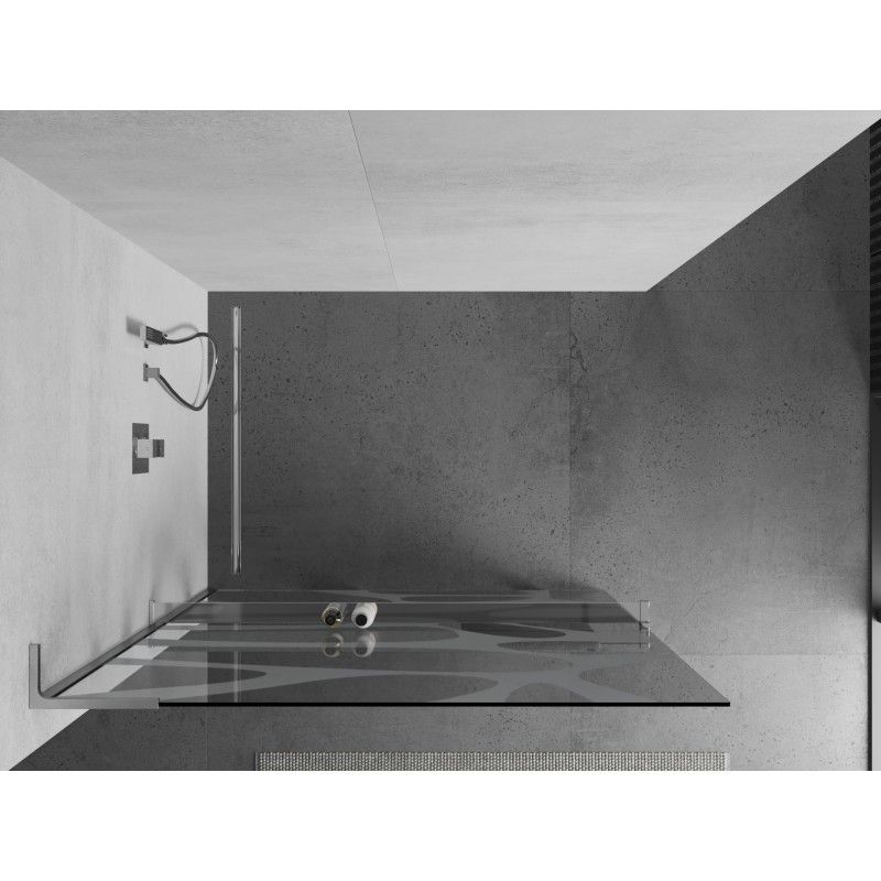 Ścianka prysznicowa Mexen Kioto+ L biały wzór 80x200 cm  800-080-123-01-97 1 szt.