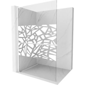 Ścianka prysznicowa Mexen Kioto+ L biały wzór 80x200 cm  800-080-123-20-85 1 szt.