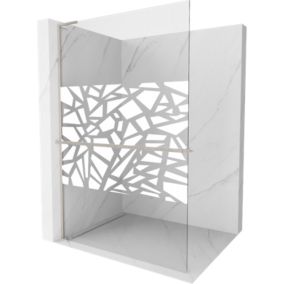 Ścianka prysznicowa Mexen Kioto+ L biały wzór 80x200 cm  800-080-123-97-85 1 szt.