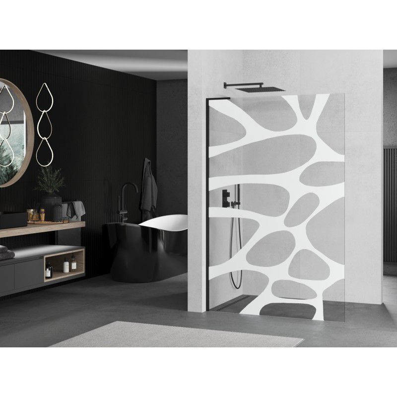 Ścianka prysznicowa Mexen Kioto L biały wzór 90x200 cm  800-090-103-70-97 1 szt.