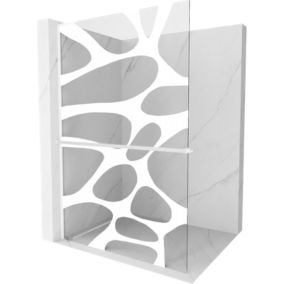 Ścianka prysznicowa Mexen Kioto+ L biały wzór 90x200 cm  800-090-123-20-97 1 szt.