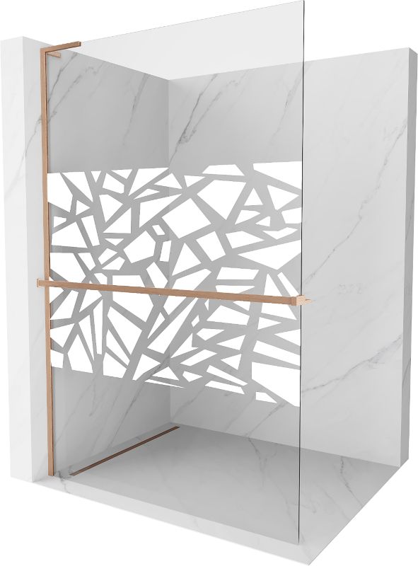 Ścianka prysznicowa Mexen Kioto+ L biały wzór 90x200 cm  800-090-123-65-851 szt.