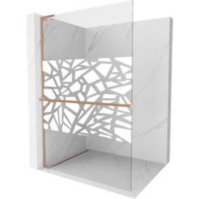 Ścianka prysznicowa Mexen Kioto+ L biały wzór 90x200 cm  800-090-123-65-851 szt.
