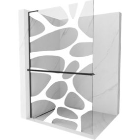 Ścianka prysznicowa Mexen Kioto+ L biały wzór/czarna 70x200 cm 800-070-123-70-97 1 szt.