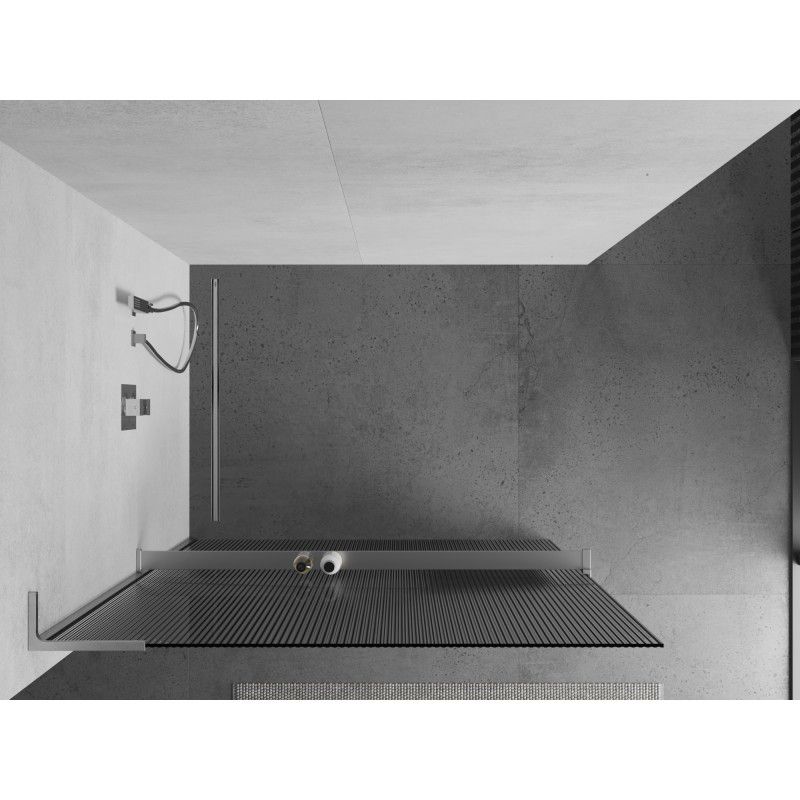 Ścianka prysznicowa Mexen Kioto+ L chrom prążki 110x200 cm 1 szt.