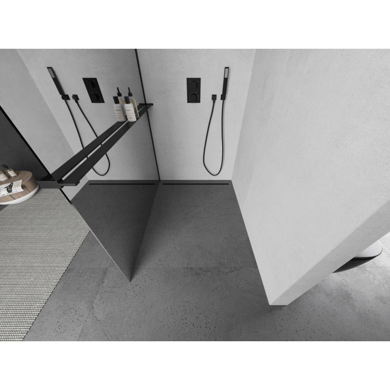 Ścianka prysznicowa Mexen Kioto+ L czarna 80 x 200 cm 1 szt.