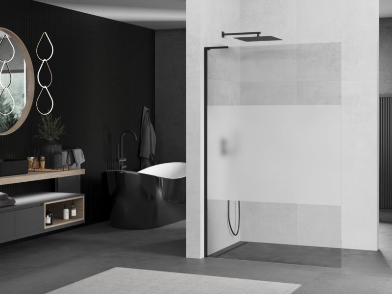 Ścianka prysznicowa Mexen Kioto L czarna 80 x 200 cm 800-080-103-70-35 1 szt.
