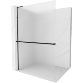 Ścianka prysznicowa Mexen Kioto+ L czarna 80x200 cm  800-080-123-70-30 1 szt.