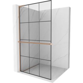 Ścianka prysznicowa Mexen Kioto+ L czarny wzór 110 x 200 cm  800-110-123-65-771 szt.