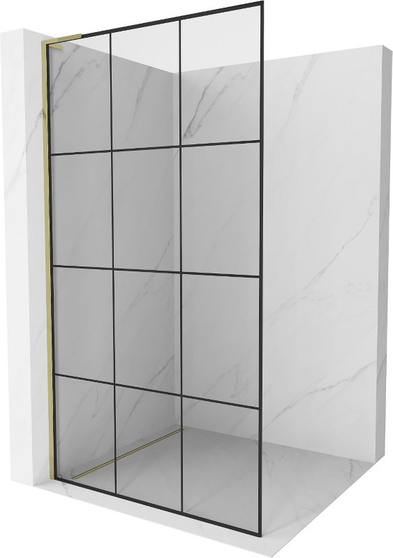 Ścianka prysznicowa Mexen Kioto L czarny wzór 110x200 cm  800-110-103-50-77 1 szt.