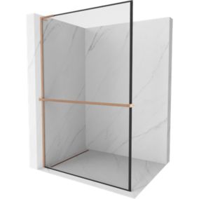Ścianka prysznicowa Mexen Kioto+ L czarny wzór 110x200 cm  800-110-123-65-701 szt.